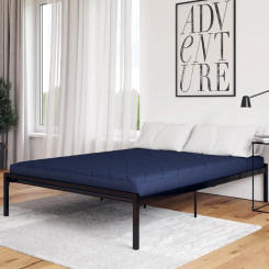 DHP Value 6 Inch Thermobonded Polyester Filled Quilted Top Bunk Bed Mattress, Full, Navy