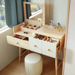 Minimalist modern storage cabinet, dressing table, dressing table, bedroom furniture, solid wood