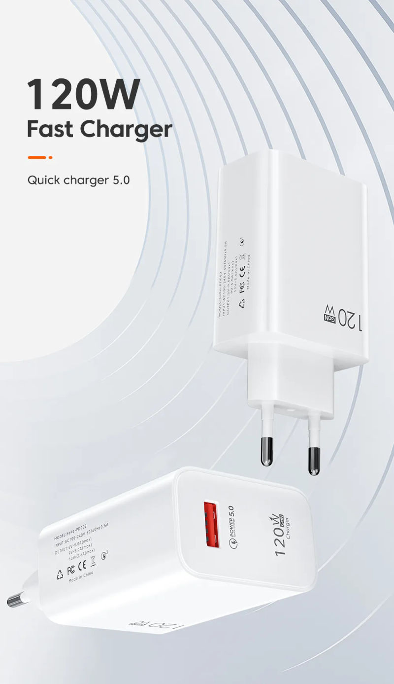 Description Picture 1 of itemUSB Charger with QC3.0, Fast Charging USB C Cable for iPhone, Huawei, Samsung, Xiaomi