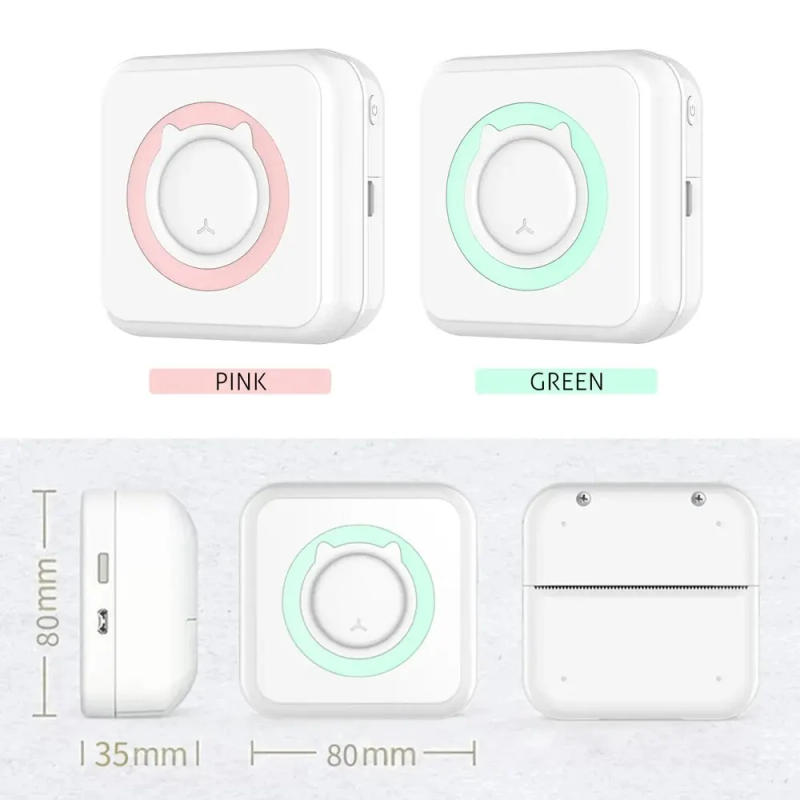 Description Picture 4 of itemOlaf Mini Printer Portable Thermal Stickers Paper Inkless Bluetooth Wireless Impresora Android IOS Portable Label Printer