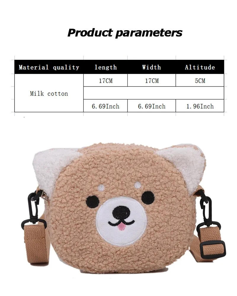 Description Picture 3 of itemJapanese Style Kawaii Bag - Cartoon Plush Shoulder Bag for Women, New Crossbody Design