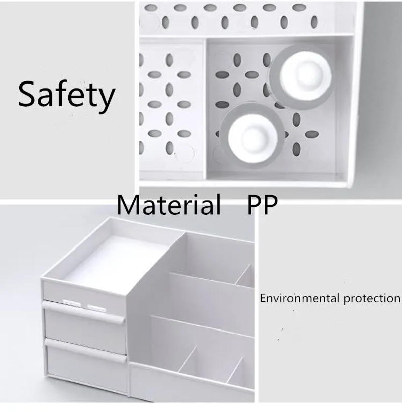 Description Picture 5 of itemChicSpace Large Capacity Cosmetic Storage Box: Versatile Makeup Drawer Organizer for Jewelry, Nail Polish