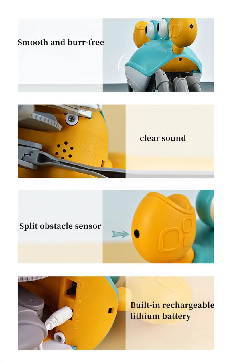 Description Picture 6 of itemOcean Adventure Pal: Induction Escape Crab Octopus Crawling Toy - Electronic Pets with Music for Educational Toddler Fun