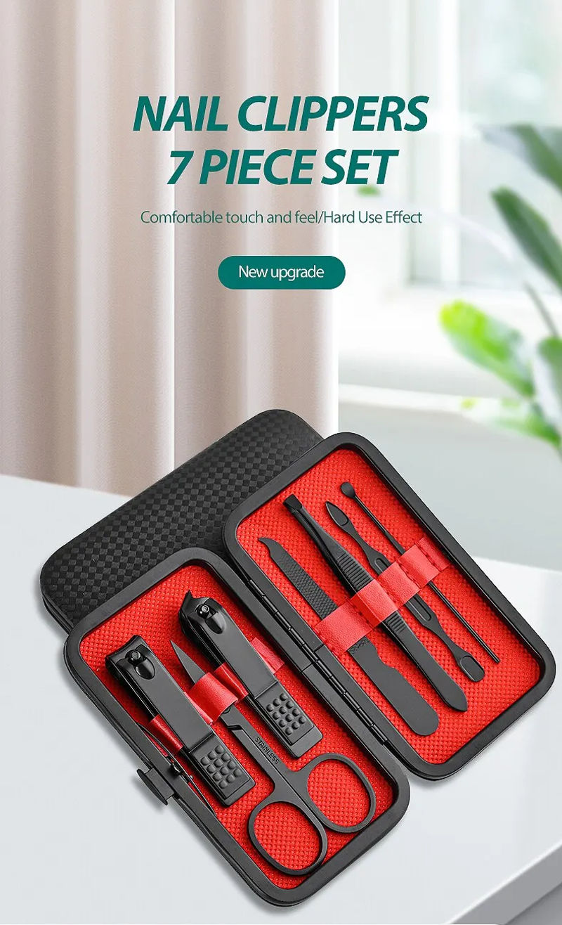 Description Picture 6 of item7-Piece Manicure Tools, Including Large Opening Clippers, Compact and Unisex 