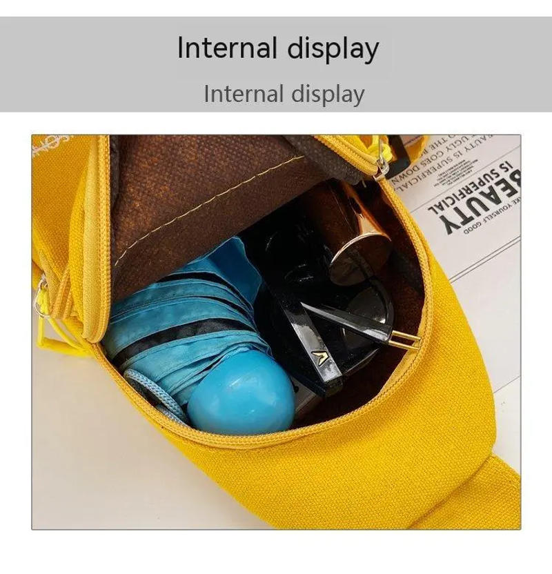 Description Picture 5 of itemSesame Street Wrinkled Chrysanthemum Chest Bag: Creative Spring and Summer Style, Wear-Resistant Shoulder Messenger