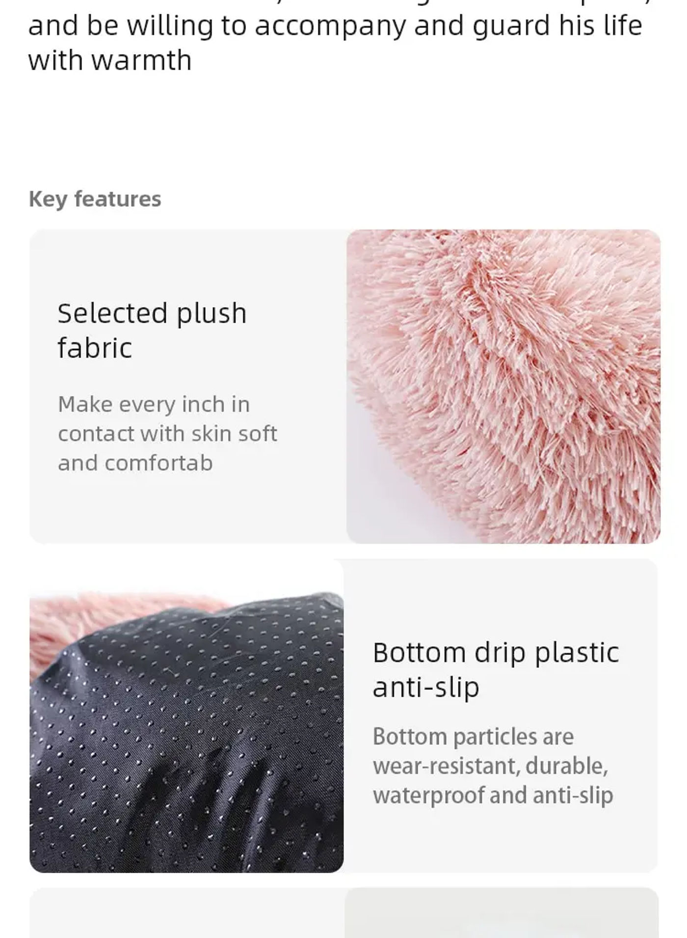 Description Picture 4 of itemRound Soft Shaggy Cat Nest - Indoor Dog and Cat Bed with Removable Machine Washable Pillow Mat