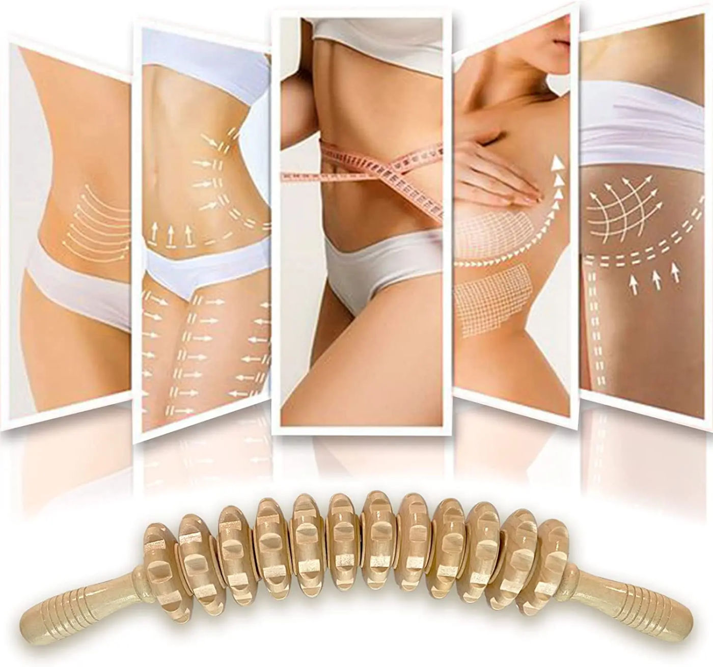 Description Picture 5 of itemBody Fascia Massager with Anti-Slip Handle and Grooved Gear - Ideal for Arms, Legs, Thighs, and Buttocks - Smooth Roller Massager