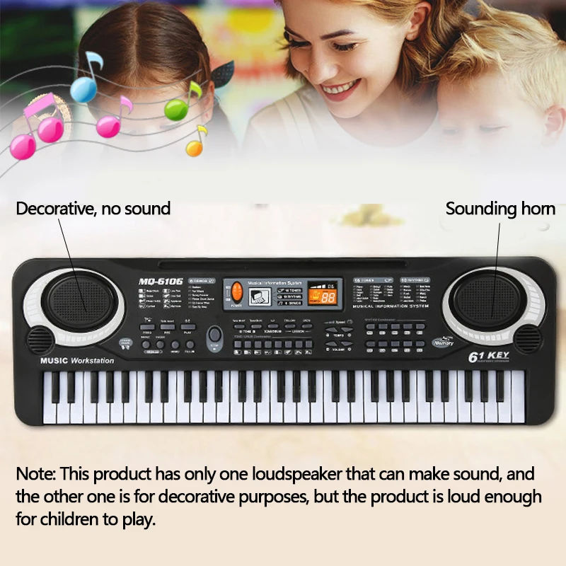 Description Picture 5 of itemPortable Electronic Piano Keyboard for Kids: Educational Musical Instrument Toy with Microphone