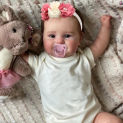 Maddie's Marvel: 50CM Full Vinyl Body Girl Reborn Doll - Waterproof and Lifelike with Hand