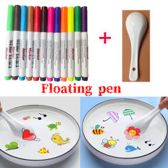 Magical Water Painting Pen - Colorful Markers with Floating Ink - Doodle Water Pens for Children, Montessori Early Education Toys