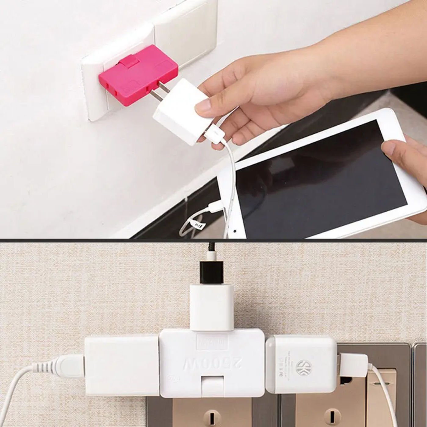 Description Picture 4 of itemOne in Three 180 Degree Extension Plug Converter Socket - US Electrical Adapte