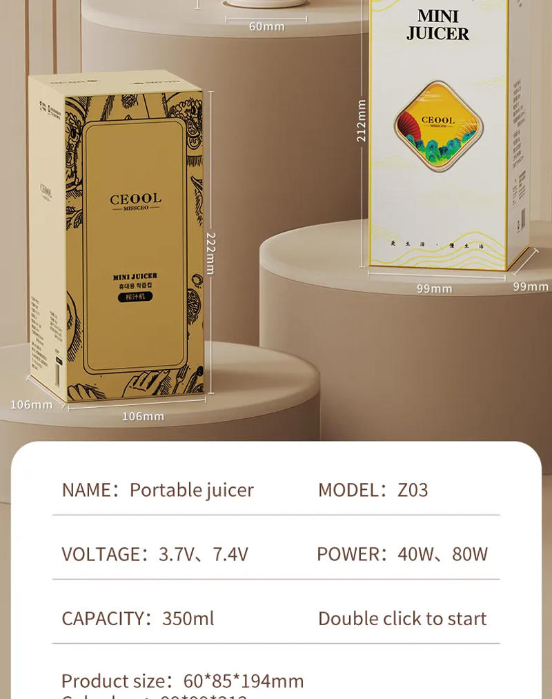 Description Picture 3 of itemPowerBlend Pro: 350ML Portable Blender with 10 Blades and 3000mAh Battery - Electric Juicer