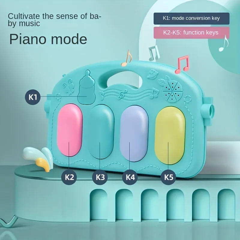Description Picture 3 of itemNewborn Baby Music & Light Pedal Piano Fitness Stand - All-in-One Sleeping Mat