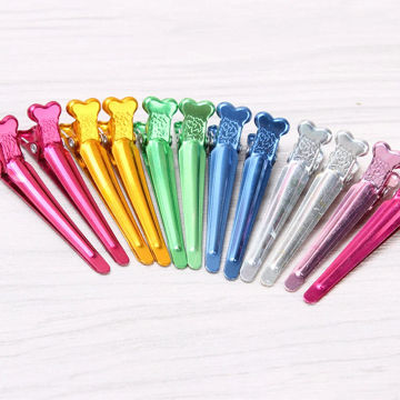 50PCS Colorful Perm Hair Clips Fashion Aluminum Crocodile Positioning Barrette for Women Hairdresser