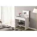 Polifurniture Modern Pull Top Bedroom Vanity Desk, White Finish dressers for bedroom