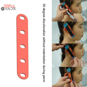 20Pcs Barber Shop Perm Band Hair Perm Rods Hair Rollers Cold Wave Rods With Elastic Rubber Band Professional Styling Tools