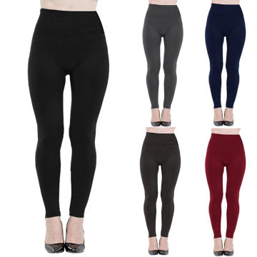 Winter Warm Leggings Women's Thermal Pants Polar Pantyhose Sock Lined Pants Velvet Tights Skin Effect High Waist Wool Leggings