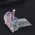 Hair Comb Rhinestone Hair Comb Shiny Rhinestone Tiara Comb Comb Party Headwear Decoration ( Colorful )