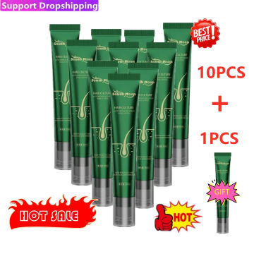 10PCS+1PCS Biotin Fast Oil Hair Regrowth Serum Hair Thinning Treatment Liquid Anti-Hair Loss For Women & Men