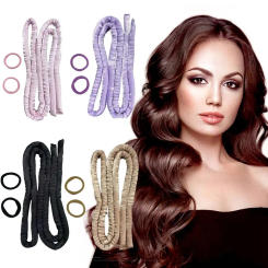 Heatless wave Rod Head band No Heat Silk Curls Ribbon Hair Rollers Sleeping Soft Headband Lazy Hair Curlers Hair Styling Tools