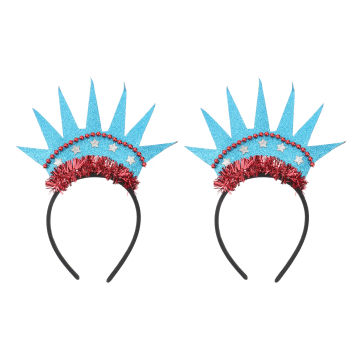2pcs Statue of Liberty Hair Hoop Headdress Creative Hair Accessories Party Decorations