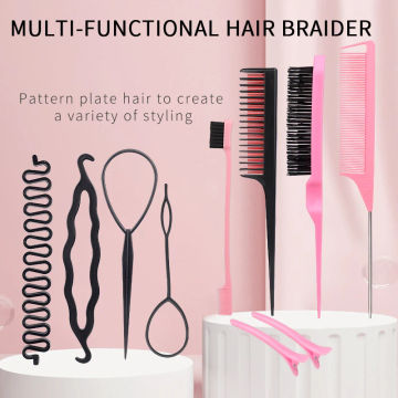 Multi-Functional Hair Braiding 10-Piece Set,simple braiding of hair