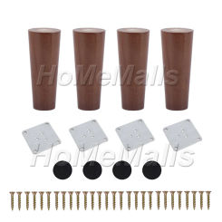 4pcs Solid Wood Furniture Legs Straight Feet  As Replacement for Sofa Bed Couch Table Cabinet Wooden Legs Furniture Hardware