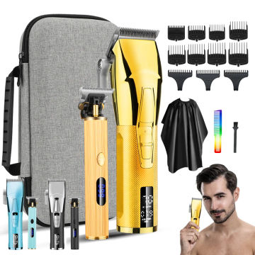 D10 Resuxi cordless Professional Low Noise Cord Cordless Electric Body Hair Clipper Trimmer Set with Travel Bag