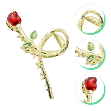 The Flowers Rose Clip Hair Grab Women's Pin Styling Tools Metal Claw Accessories