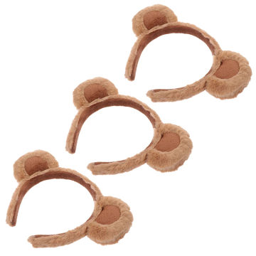 Bear Ears Headband Women Girls Headband Cartoon Fluffy Headband Party Cosplay Headband Decor