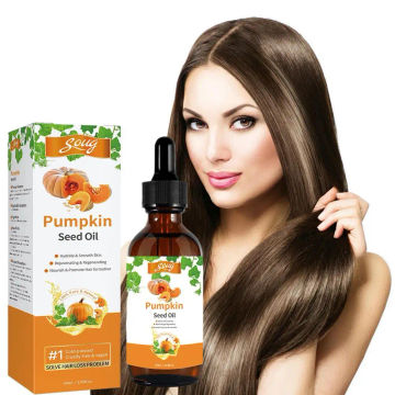 Organic Pumpkin Oil For Hair 60ml Anti-Frizz Hair Oil Smoothing Moisture Recovery Hair Oil Natural Organic Pumpkin Seed Oil