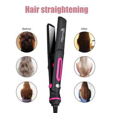 2 In 1 Straight-Rolled Splint Dual-Purpose Mini Hair Straightener Scald-Proof Professional Hair Waver 220V for Student Dormitory