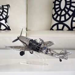 Gift Pack with Fighter Model, Mini Fighter Model, Paints and Tools: Aircraft Messerschmitt BF109G