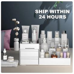 ChicSpace Large Capacity Cosmetic Storage Box: Versatile Makeup Drawer Organizer for Jewelry, Nail Polish