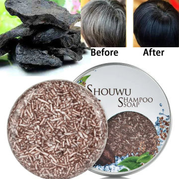 Soap Hair Darkening Shampoo Bar Repair Gray White Hair Color Dye Face Hair Body Shampoo 55g Natural Organic Hair Conditioner