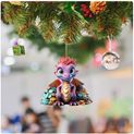 Christmas Baby Dragon Pendant: Festive Home Decorations for 2023 Navidad and 2024 New Year - Perfect Christmas Tree Hanging Ornament