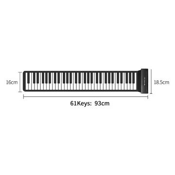 Portable 61/88 Keys Folding Piano: Flexible Roll-Up MIDI Keyboard Synthesizer for Professional Digital Music
