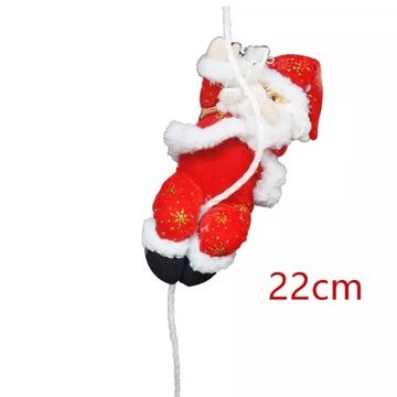 Hanging Xmas Ornaments Santa Claus Climbing on Rope for Wall and Window Decoration 