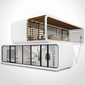 Customize Prefab Outdoor Garden Capsule Cabin Home Stay Villa Hotel Office Container Sun room Glass house with furnitures