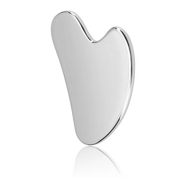Gua Sha Board - Stainless Steel Muscle Massage Tissue Therapy Scraping Plate in a Heart Shape