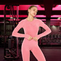 SCRUNCH SEAMLESS LONG SLEEVE Seamless Women Yoga Sets