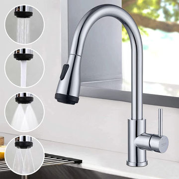 Kitchen Taps with Pull Out Spray Chrome