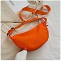 Solid Color Chest Bag for Women: Large Capacity Travel Crossbody, Half Moon Designed Belt Bag, Ladies Daily Street Fanny Packs