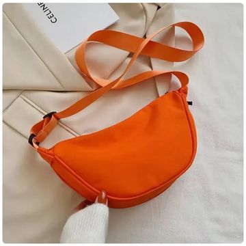 Solid Color Chest Bag for Women: Large Capacity Travel Crossbody, Half Moon Designed Belt Bag, Ladies Daily Street Fanny Packs