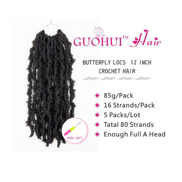 Locs Crochet Hair 12 Inch 5 Packs Pre-Looped