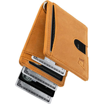  Full Grain Leather Front Pocket Wallet for Men