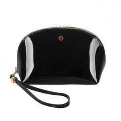 Women's leather cosmetic bag BLACK