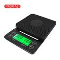  Digital LCD Kitchen Scales with Electronic Coffee Scale - 3kg Capacity, 0.1g Precision, and Built-in Timer for Accurate Food Weighing