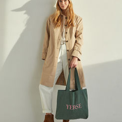 COTTON TOTE BAG KHAKI