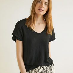 100% LINEN SHORT-SLEEVE T-SHIRT